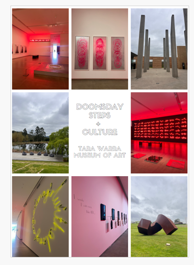 The Doomsday Steppers inspired themselves culturally with a visit to the Tara Warra Museum of Art